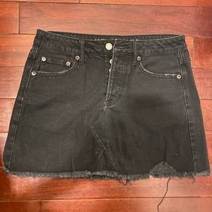 American Eagle black denim skirt